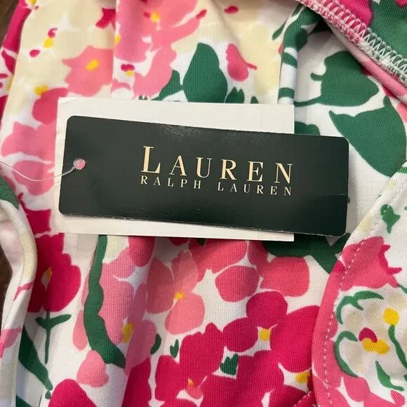 NWT Lauren Ralph Lauren Floral One-Piece Swimsuit Size 12 (W51) - Picture 3 of 13